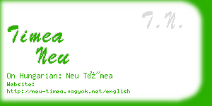 timea neu business card